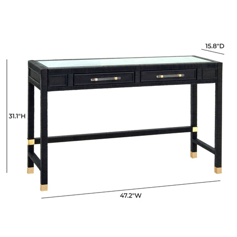 Arielle Bellamy 47" Woven Rattan Desk - image 7