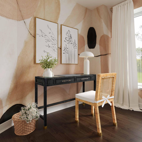Collins Charcoal Rattan Desk
