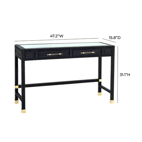 Collins Charcoal Rattan Desk