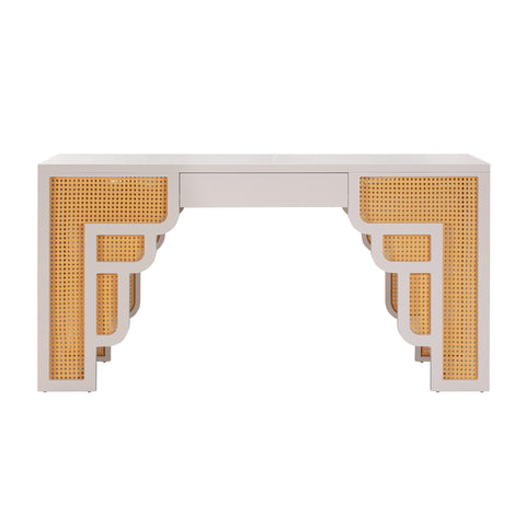 Arielle Valois 62" Rattan Executive Desk With Drawer - image 3