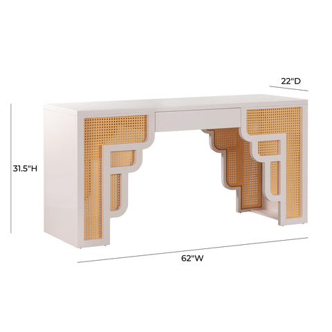 Arielle Valois 62" Rattan Executive Desk With Drawer - image 8