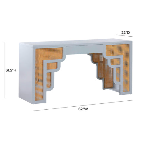 Arielle Valois 62" Rattan Executive Desk With Drawer - image 8