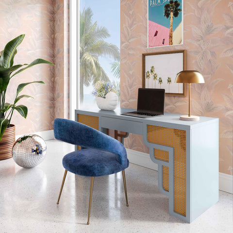 Arielle Valois 62" Rattan Executive Desk With Drawer - image 9