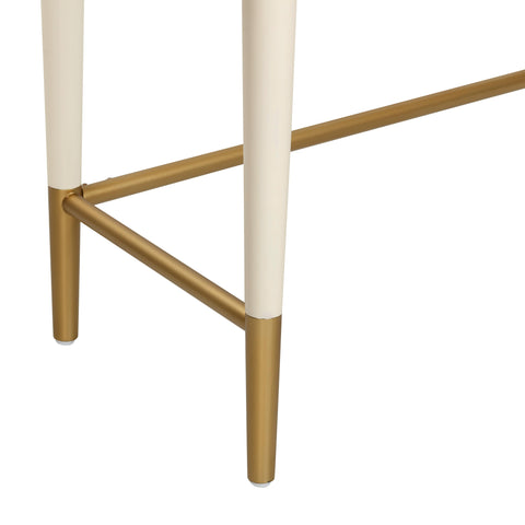 Hampshire Cream Vegan Leather Wrapped Vanity Desk