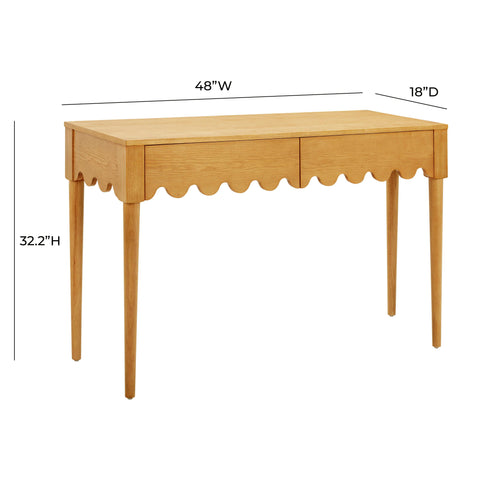 Chakka Natural Ash 2-Drawer Desk