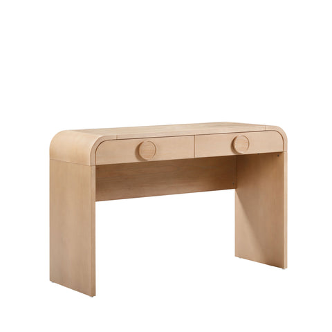Valentina Orleans 48 Natural Ash 2-Drawer Vanity Desk with Mirror - image 3