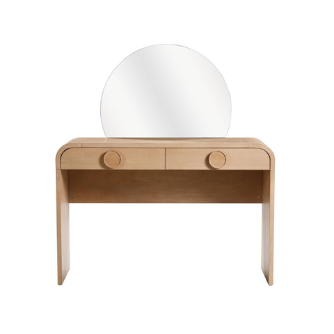 Callie Natural Ash 2-Drawer Vanity Desk