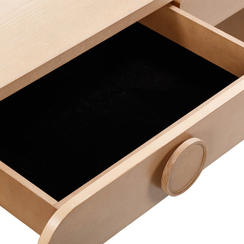 Callie Natural Ash 2-Drawer Vanity Desk