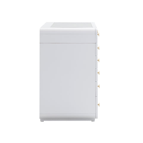 Anais Lucerne 56" White 13-Drawer Vanity Desk - image 4