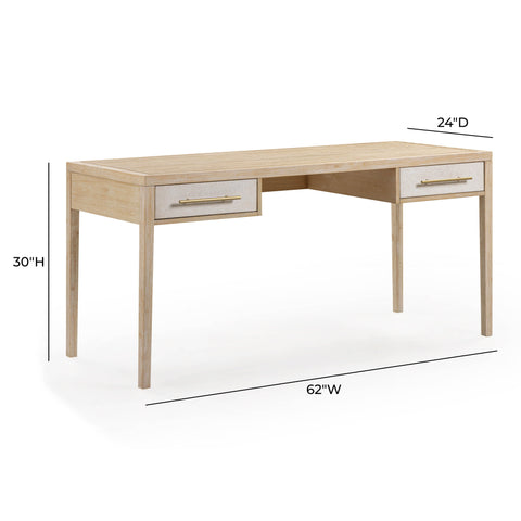 Alessia Lucerne 62'' Natural Washed Executive Desk - image 10