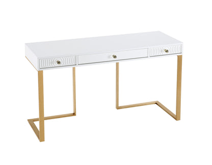 Cassandra White Lacquer Desk