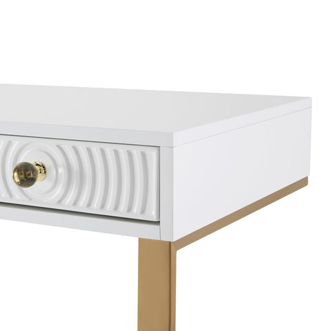 Cassandra White Lacquer Desk