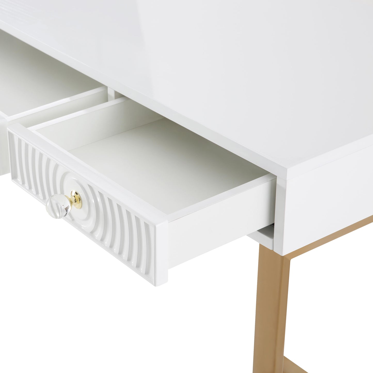 cassandra white lacquer desk