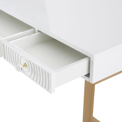 Cassandra White Lacquer Desk