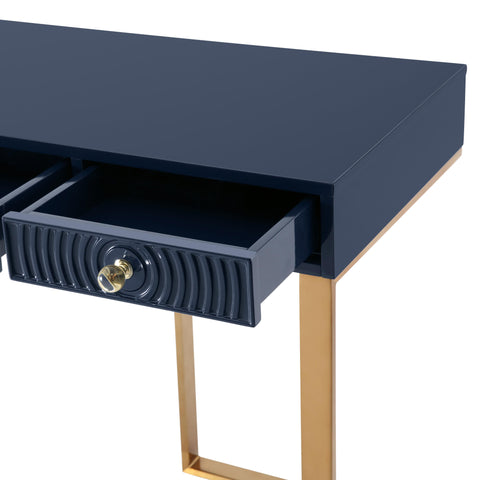 Cassandra Blue Lacquer Desk