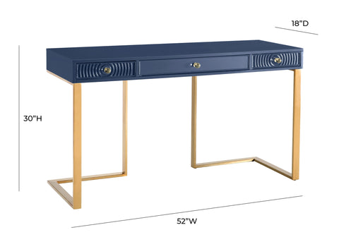 Cassandra Blue Lacquer Desk