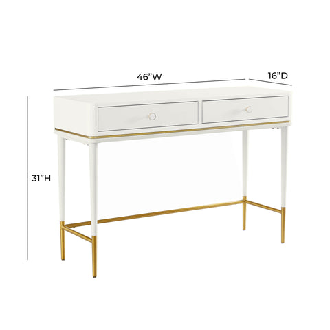 Klaryss Two Drawer Off-White Desk