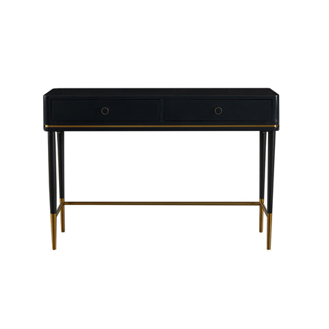 Klaryss Two Drawer Black Desk