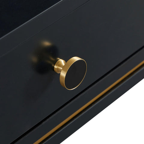 Klaryss Two Drawer Black Desk