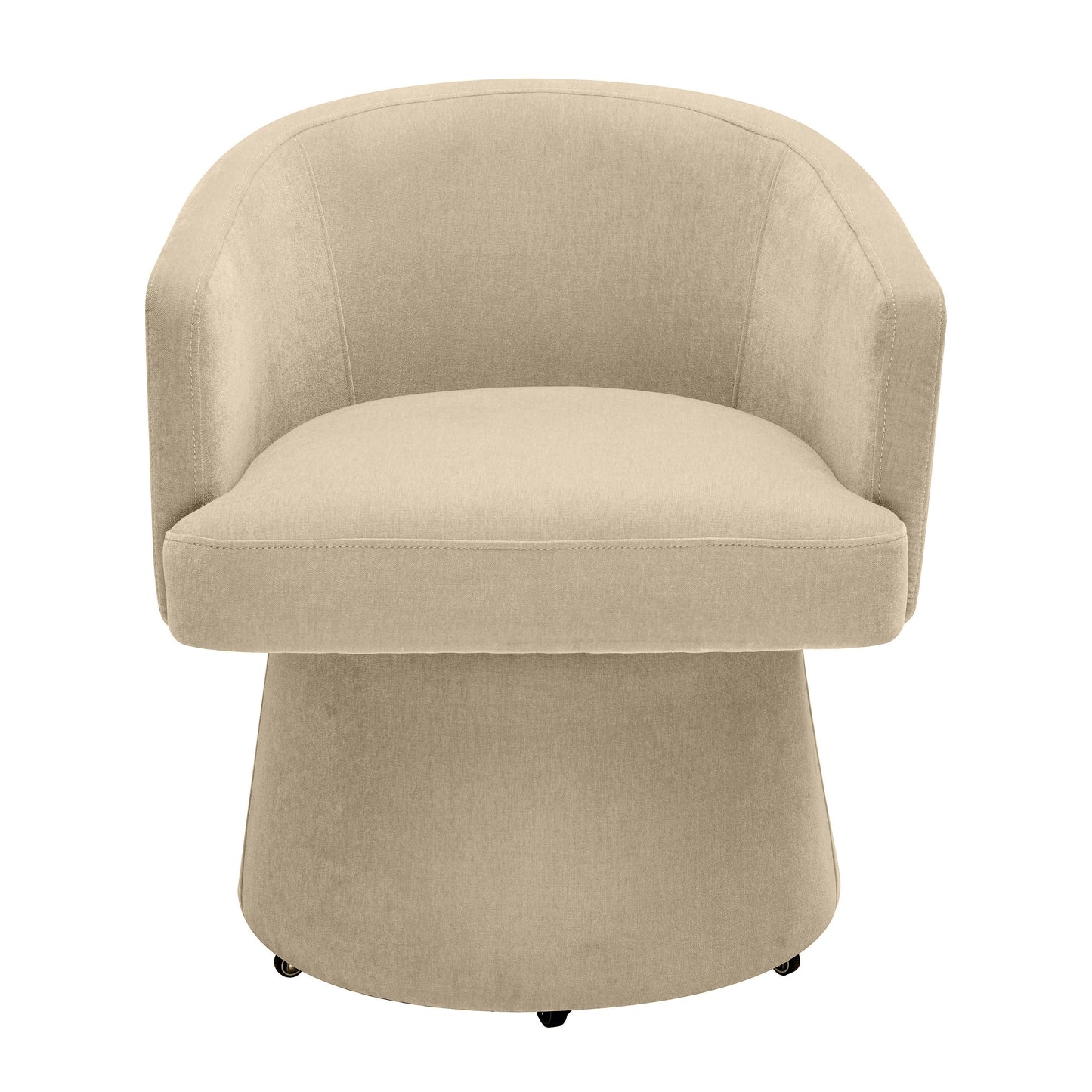 dex taupe upcycled chenille rolling desk chair