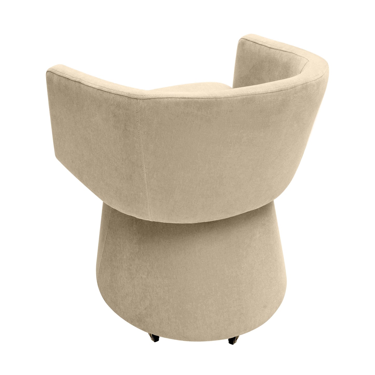 dex taupe upcycled chenille rolling desk chair