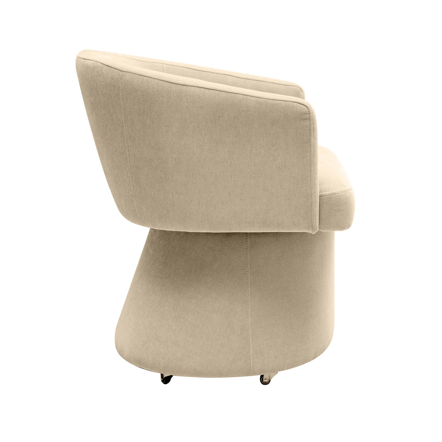 dex taupe upcycled chenille rolling desk chair