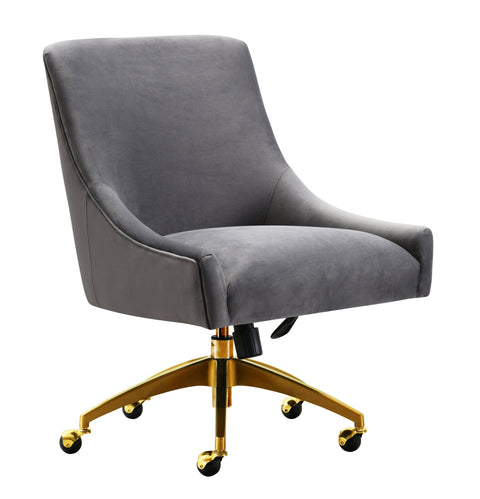 Solene Beaumont Performance Velvet Office Swivel Chair - image 4