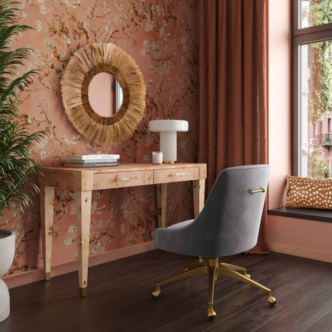 Solene Beaumont Performance Velvet Office Swivel Chair - image 2