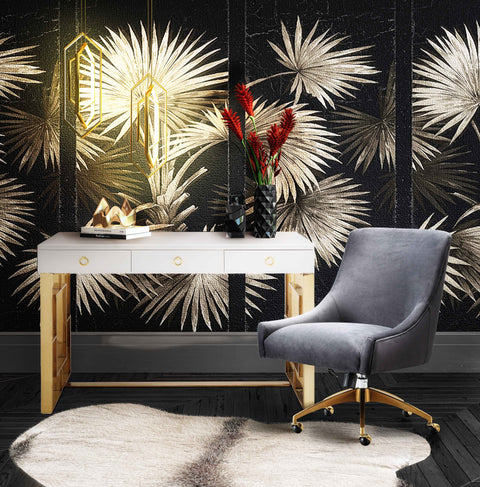 Solene Beaumont Performance Velvet Office Swivel Chair - image 3