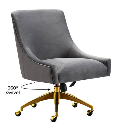 Lyrical Grey Office Swivel Chair