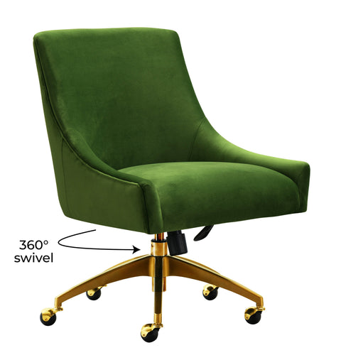 Solene Beaumont Performance Velvet Office Swivel Chair - image 5
