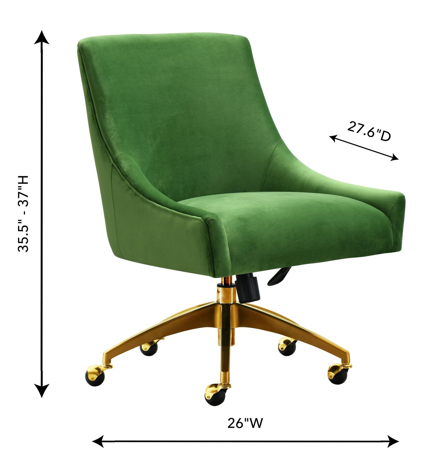 lyrical green office swivel chair