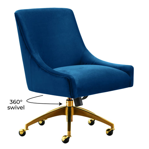 Solene Beaumont Performance Velvet Office Swivel Chair - image 5