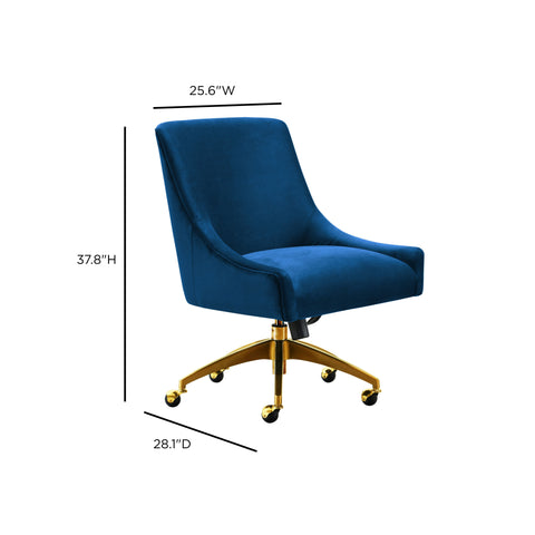 Solene Beaumont Performance Velvet Office Swivel Chair - image 6