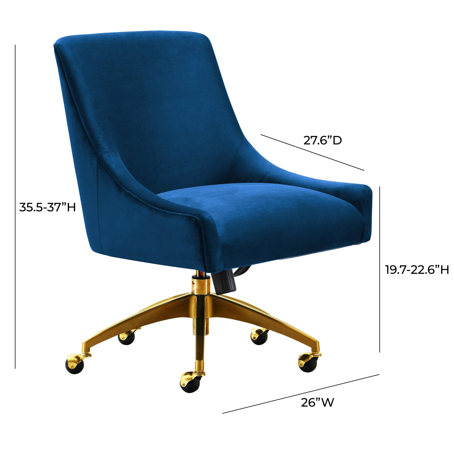 lyrical navy office swivel chair