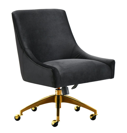 Solene Beaumont Performance Velvet Office Swivel Chair - image 3