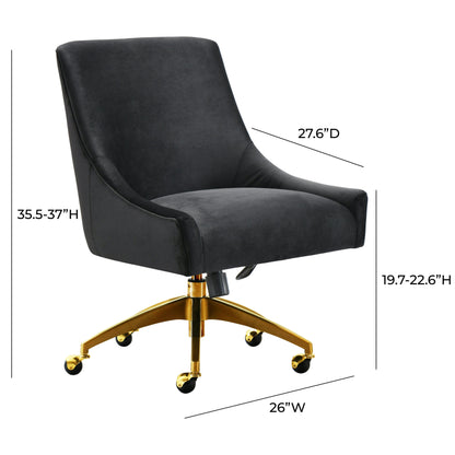 Lyrical Black Office Swivel Chair