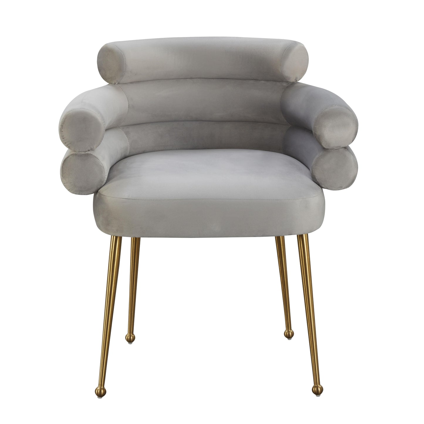 harrison grey velvet dining chair