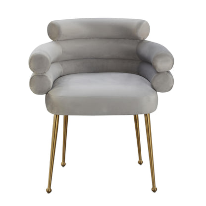 Harrison Grey Velvet Dining Chair