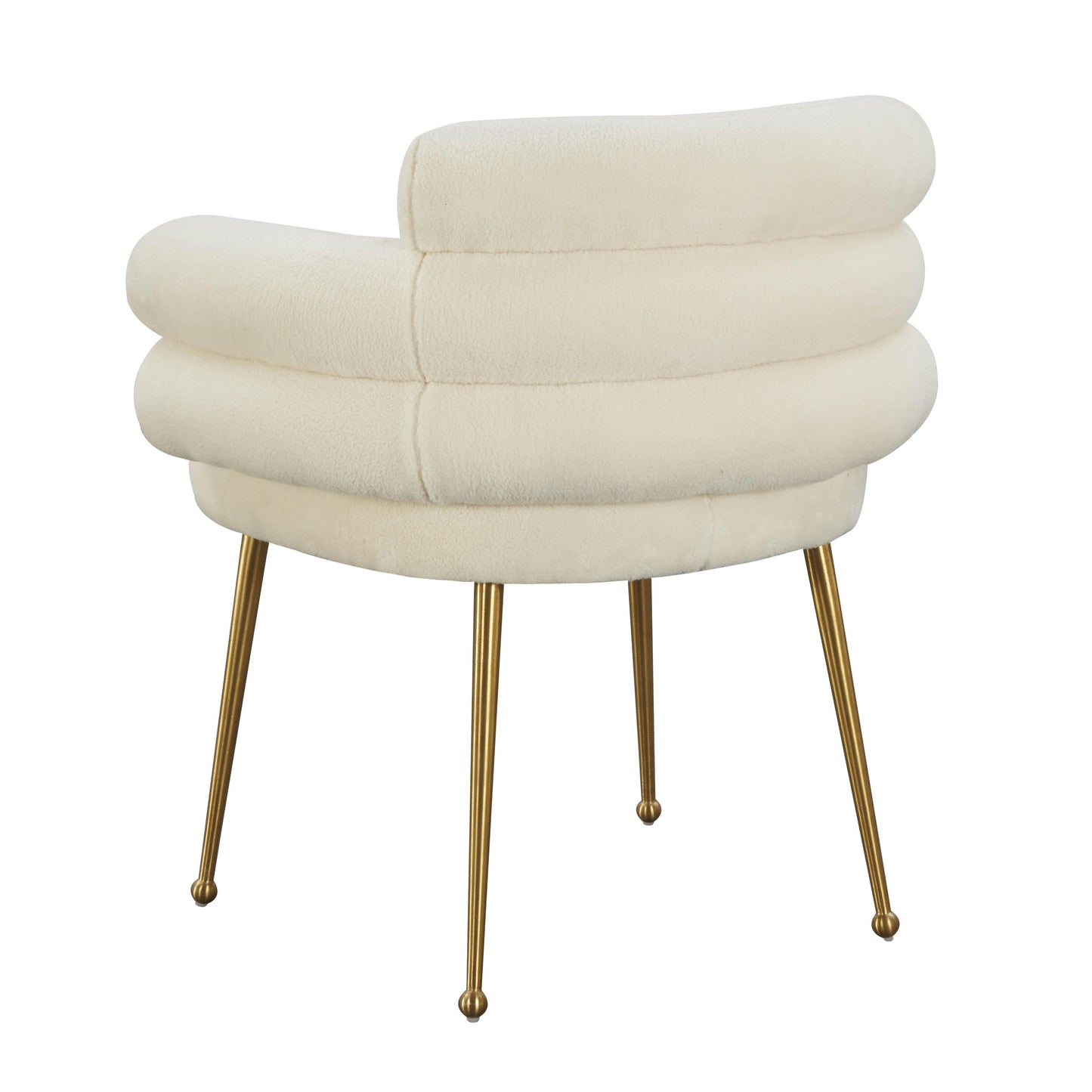 harrison cream faux sheepskin dining chair