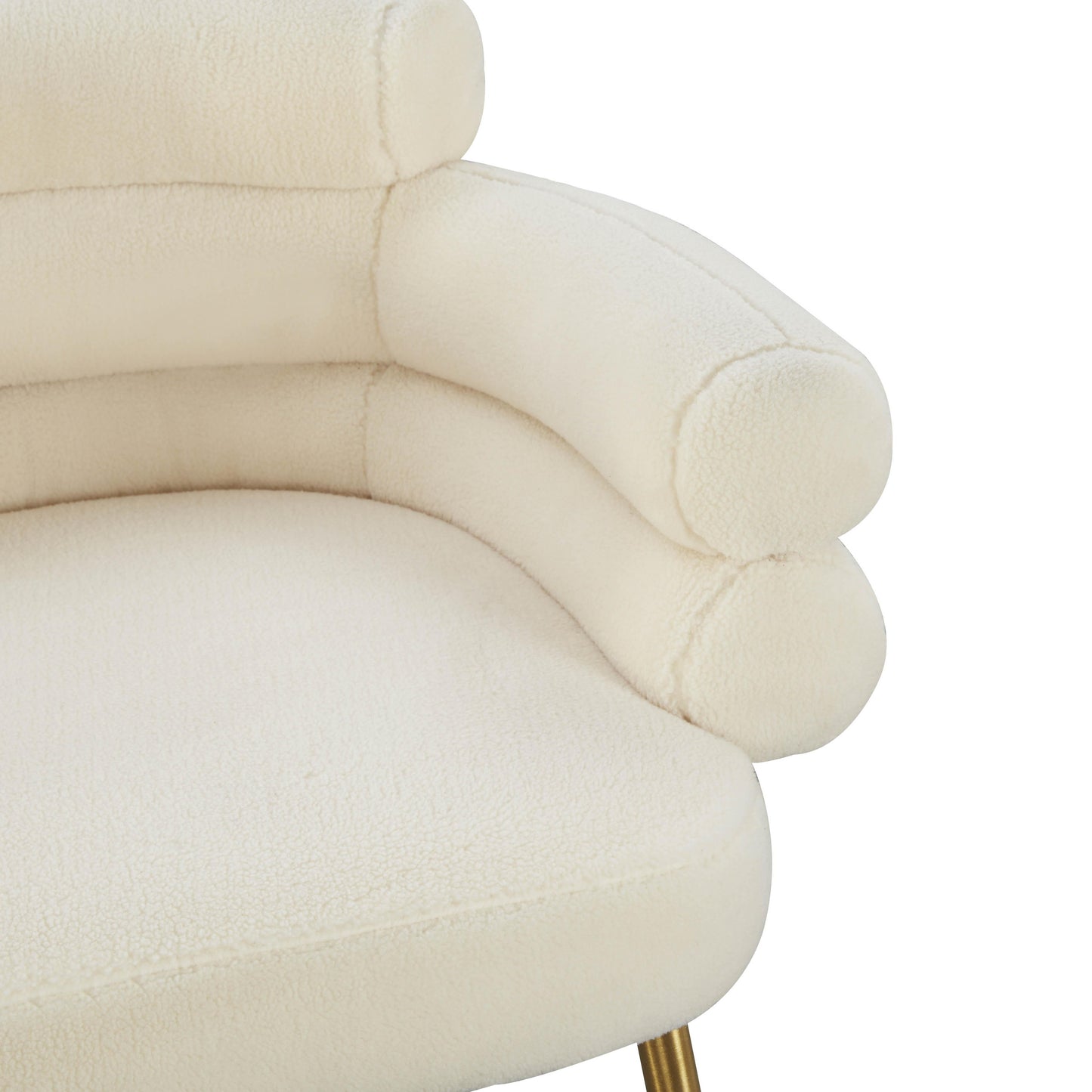 harrison cream faux sheepskin dining chair