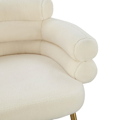 Harrison Cream Faux Sheepskin Dining Chair