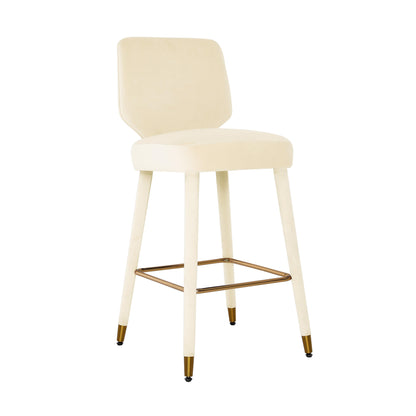 Desiree Cream Velvet Bar Stool