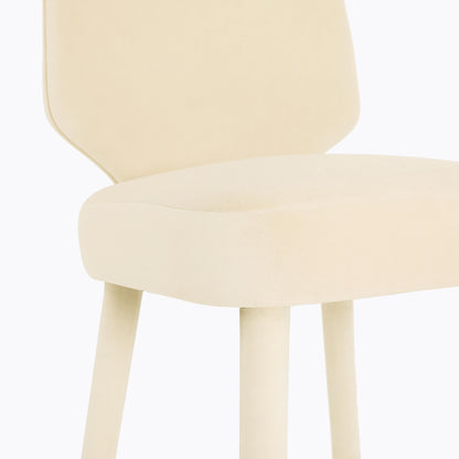 Desiree Cream Velvet Bar Stool