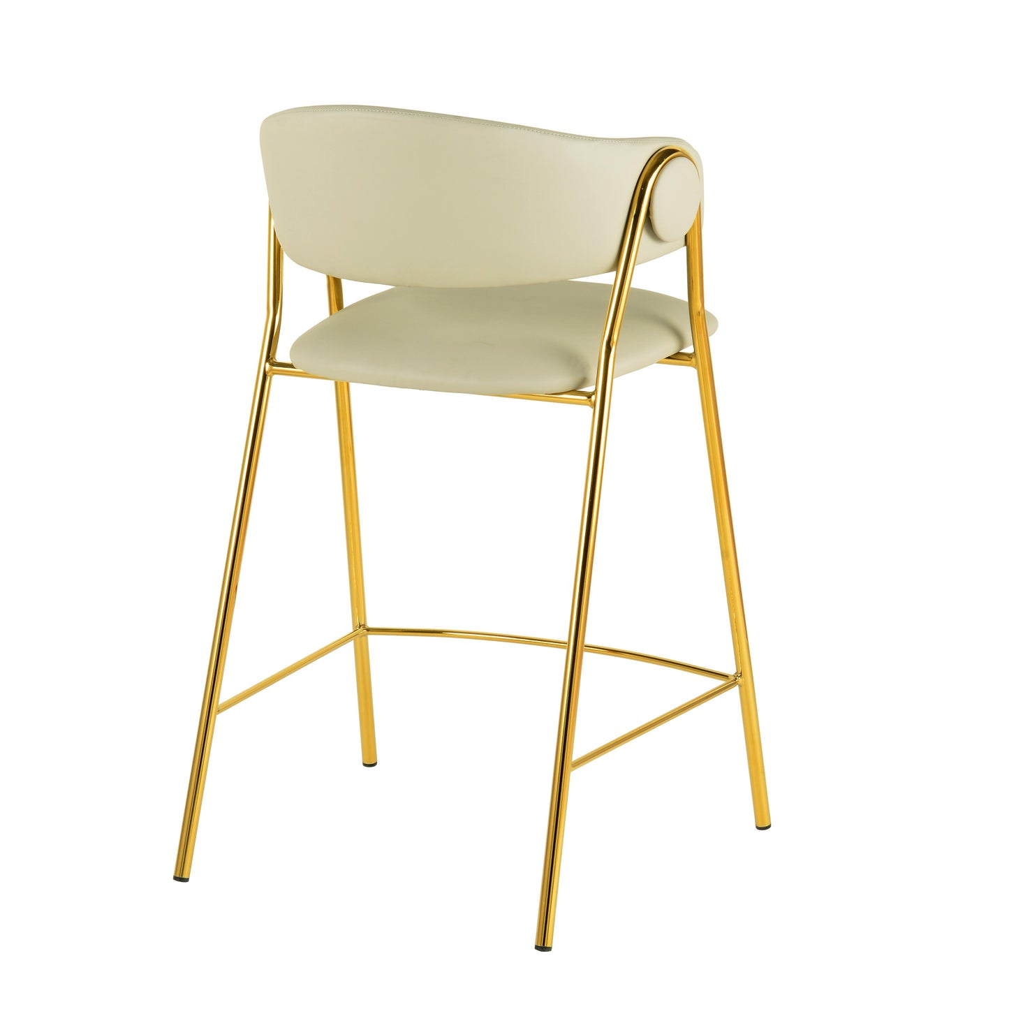 denmark cream vegan leather counter stool by inspire me! home decor - set of 2