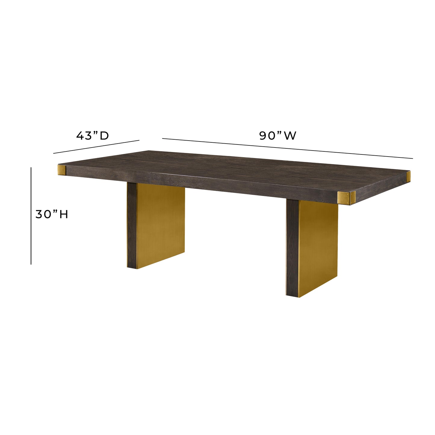 akola chocolate brown ash dining table