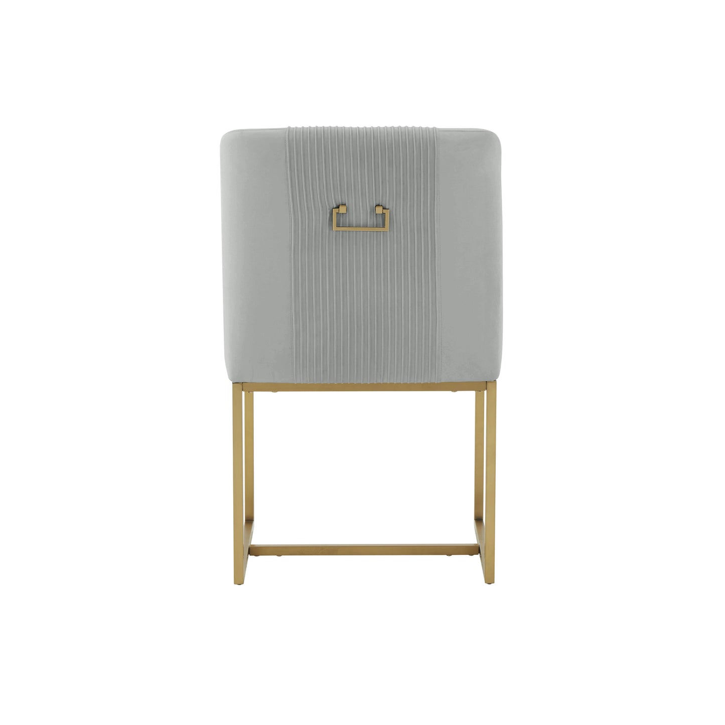 kenya grey pleated velvet dining chair