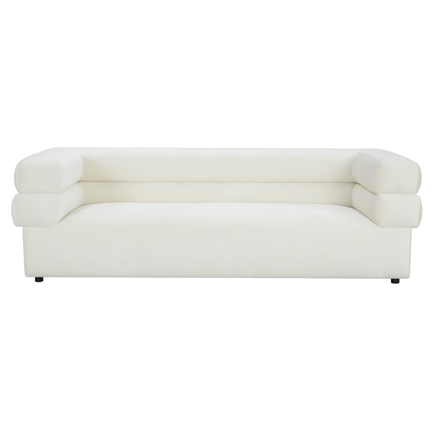 saava cream velvet sofa