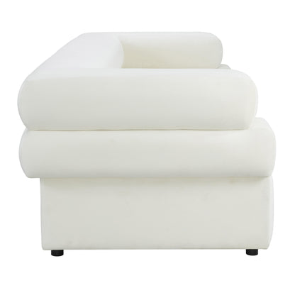 Saava Cream Velvet Sofa