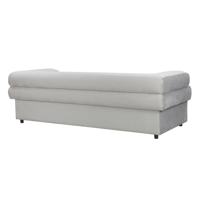 Saava Light Grey Velvet Sofa